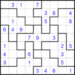 Судоку-пазл 9х9 #401 средний
