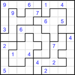 Судоку-пазл 9х9 #403 трудный