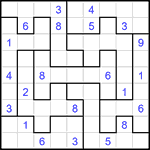 Судоку-пазл 9х9 #404 трудный