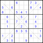 Судоку Х 9х9 #426 легкий