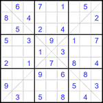 Судоку Х 9х9 #428 легкий