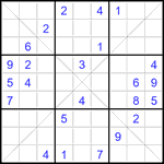 Судоку Х 9х9 #402 средний