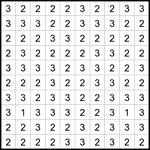 Четыре клетки 10х10 #2 легкий