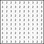 Четыре клетки 10х10 #3 легкий