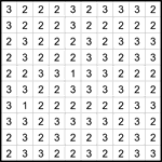 Четыре клетки 10х10 #4 легкий