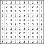 Четыре клетки 10х10 #7 легкий