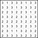 Четыре клетки 8х8 #1 легкий