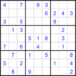 Судоку 9х9 #3526 легкий