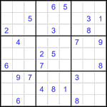 Судоку 9х9 #3496 средний