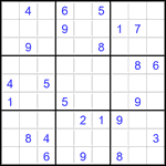 Судоку 9х9 #3509 средний