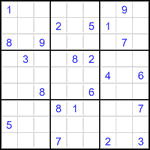 Судоку 9х9 #3497 трудный