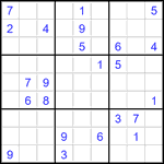 Судоку 9х9 #3498 трудный