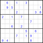 Судоку 9х9 #3499 трудный