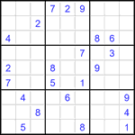 Судоку 9х9 #3500 трудный