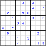 Судоку 9х9 #3503 трудный
