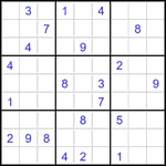 Судоку 9х9 #3512 трудный