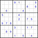 Судоку 9х9 #3513 трудный