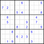 Судоку 9х9 #3514 трудный