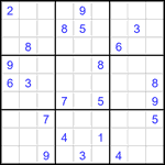 Судоку 9х9 #3493 очень трудный