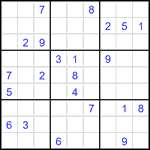 Судоку 9х9 #3494 очень трудный