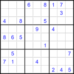 Судоку 9х9 #3495 очень трудный