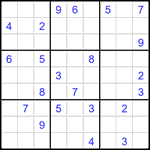Судоку 9х9 #3496 очень трудный