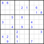 Судоку 9х9 #3498 очень трудный