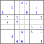 Судоку 9х9 #3502 очень трудный