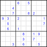 Судоку 9х9 #3504 очень трудный