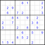Судоку 9х9 #3551 легкий